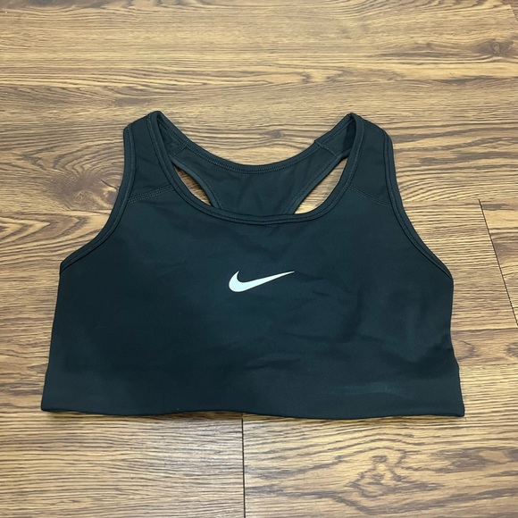 NEW Nike Black Medium Support Non Padded Swoosh 2.0 Sports Bra Size Small - Picture 2 of 5